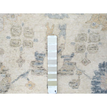 Load image into Gallery viewer, 10&#39;x13&#39;9&quot; Chiffon White, Hand Knotted, Distressed, Antiqued Persian With Ziegler Mahal Design, Oxidized, Zero Pile, Shaved Low, Pure Wool, Oriental Rug FWR61350
