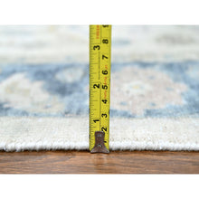 Load image into Gallery viewer, 10&#39;x13&#39;9&quot; Chiffon White, Hand Knotted, Distressed, Antiqued Persian With Ziegler Mahal Design, Oxidized, Zero Pile, Shaved Low, Pure Wool, Oriental Rug FWR61350