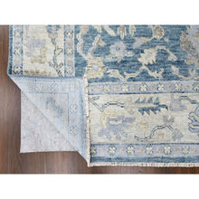Load image into Gallery viewer, 9&#39;x12&#39;1&quot; Aegean Blue, Supple Collection, Oushak Design With All Over Leaf Pattern, Tone On Tone, Hand Knotted, Soft Wool, Plush And Lush, Oriental Rug FWR61404