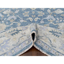 Load image into Gallery viewer, 9&#39;x12&#39;1&quot; Aegean Blue, Supple Collection, Oushak Design With All Over Leaf Pattern, Tone On Tone, Hand Knotted, Soft Wool, Plush And Lush, Oriental Rug FWR61404