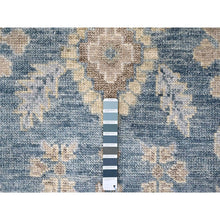 Load image into Gallery viewer, 9&#39;x12&#39;1&quot; Aegean Blue, Supple Collection, Oushak Design With All Over Leaf Pattern, Tone On Tone, Hand Knotted, Soft Wool, Plush And Lush, Oriental Rug FWR61404