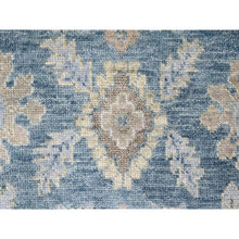 Load image into Gallery viewer, 9&#39;x12&#39;1&quot; Aegean Blue, Supple Collection, Oushak Design With All Over Leaf Pattern, Tone On Tone, Hand Knotted, Soft Wool, Plush And Lush, Oriental Rug FWR61404