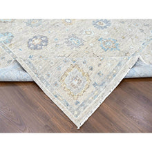 Load image into Gallery viewer, 9&#39;x12&#39; Khaki Brown, Supple Collection, Oushak Design, Hand Knotted, Lush And Plush, Pure Wool, Soft Pile, Tone On Tone, Veggie Dyes, Oriental Rug FWR61464