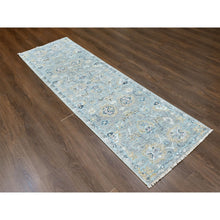 Load image into Gallery viewer, 2&#39;5&quot;x8&#39;6&quot; Spanish Gray, Tone On Tone, Oushak Design, Hand Knotted, Lush And Plush, Supple Collection, All Wool, Soft Pile, Natural Dyes, Runner, Oriental Rug FWR61476