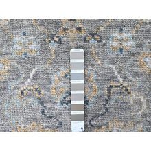 Load image into Gallery viewer, 2&#39;5&quot;x8&#39;6&quot; Spanish Gray, Tone On Tone, Oushak Design, Hand Knotted, Lush And Plush, Supple Collection, All Wool, Soft Pile, Natural Dyes, Runner, Oriental Rug FWR61476