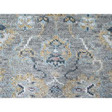 Load image into Gallery viewer, 2&#39;5&quot;x8&#39;6&quot; Spanish Gray, Tone On Tone, Oushak Design, Hand Knotted, Lush And Plush, Supple Collection, All Wool, Soft Pile, Natural Dyes, Runner, Oriental Rug FWR61476
