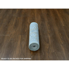 Load image into Gallery viewer, 2&#39;5&quot;x8&#39;6&quot; Spanish Gray, Tone On Tone, Oushak Design, Hand Knotted, Lush And Plush, Supple Collection, All Wool, Soft Pile, Natural Dyes, Runner, Oriental Rug FWR61476