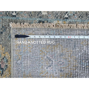 2'5"x8'6" Spanish Gray, Tone On Tone, Oushak Design, Hand Knotted, Lush And Plush, Supple Collection, All Wool, Soft Pile, Natural Dyes, Runner, Oriental Rug FWR61476