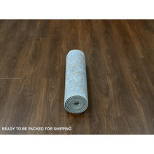 Load image into Gallery viewer, 2&#39;7&quot;x8&#39;5&quot; Fossil Gray, Supple Collection, Oushak Design, Hand Knotted, Lush And Plush, Pure Wool, Soft Pile, Tone On Tone, Veggie Dyes, Runner, Oriental Rug FWR61482