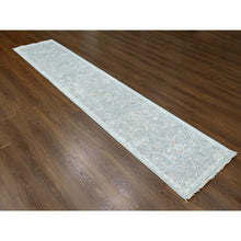 Load image into Gallery viewer, 2&#39;5&quot;x11&#39;4&quot; Coin Gray, Hand Knotted, Supple Collection, Oushak Design, Tone On Tone, Soft Vibrant Wool, Plush And Lush, Runner, Oriental Rug FWR61494
