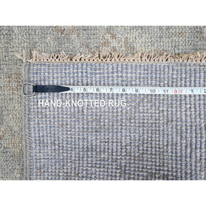 2'5"x11'4" Coin Gray, Hand Knotted, Supple Collection, Oushak Design, Tone On Tone, Soft Vibrant Wool, Plush And Lush, Runner, Oriental Rug FWR61494