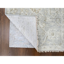 Load image into Gallery viewer, 2&#39;6&quot;x8&#39;6&quot; Oyster Gray, Supple Collection, Organic Wool, Hand Knotted, Oushak Design, Soft And Plush Pile, Runner, Oriental Rug FWR61506