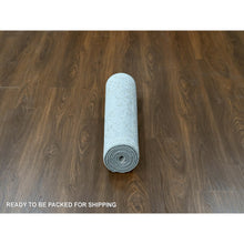Load image into Gallery viewer, 2&#39;6&quot;x8&#39;6&quot; Oyster Gray, Supple Collection, Organic Wool, Hand Knotted, Oushak Design, Soft And Plush Pile, Runner, Oriental Rug FWR61506