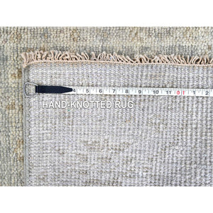 2'6"x8'6" Oyster Gray, Supple Collection, Organic Wool, Hand Knotted, Oushak Design, Soft And Plush Pile, Runner, Oriental Rug FWR61506