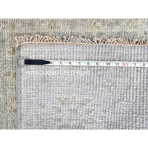2'5"x8'7" Misty Gray, Oushak Design, Supple Collection, Tone On Tone, Hand Knotted, Soft Vibrant Wool Pile, Plush And Lush, Runner, Oriental Rug FWR61512