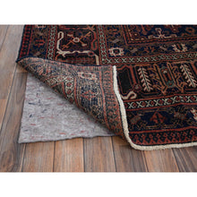 Load image into Gallery viewer, 9&#39;x12&#39;5&quot; Copper Red, Vintage Persian Joshagan with Geometric Medallion, Shaved Down, Zero Pile, Even Wear, Good Condition, Sides and Ends Professionally Secured, Hand Knotted, 100% Wool, Oriental Rug FWR6150