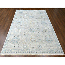 Load image into Gallery viewer, 8&#39;6&quot;x11&#39;4&quot; Oyster Gray, Supple Collection, Oushak All Over Design, Soft Velvety Wool, Hand Knotted, Natural Dyes, Oriental Rug FWR61578