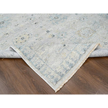 Load image into Gallery viewer, 8&#39;6&quot;x11&#39;4&quot; Oyster Gray, Supple Collection, Oushak All Over Design, Soft Velvety Wool, Hand Knotted, Natural Dyes, Oriental Rug FWR61578