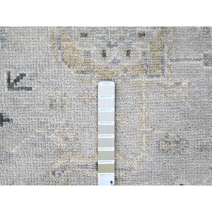 8'6"x11'4" Oyster Gray, Supple Collection, Oushak All Over Design, Soft Velvety Wool, Hand Knotted, Natural Dyes, Oriental Rug FWR61578