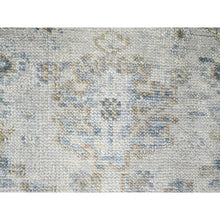 Load image into Gallery viewer, 2&#39;4&quot;x8&#39;8&quot; Pastel Gray, Oushak Design, Supple Collection, Tone On Tone, Hand Knotted, Pure Wool, Plush and Lush, Runner, Oriental Rug FWR61584
