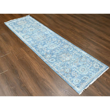 Load image into Gallery viewer, 2&#39;6&quot;x8&#39;5&quot; Imperial Blue, Supple Collection, Oushak Design, Tone On Tone, Hand Knotted, Soft Vibrant Wool, Plush And Lush, Runner, Oriental Rug FWR61590