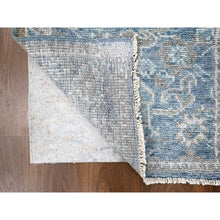 Load image into Gallery viewer, 2&#39;6&quot;x8&#39;5&quot; Imperial Blue, Supple Collection, Oushak Design, Tone On Tone, Hand Knotted, Soft Vibrant Wool, Plush And Lush, Runner, Oriental Rug FWR61590