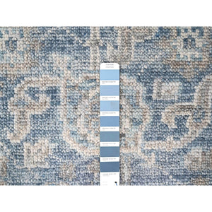 2'6"x8'5" Imperial Blue, Supple Collection, Oushak Design, Tone On Tone, Hand Knotted, Soft Vibrant Wool, Plush And Lush, Runner, Oriental Rug FWR61590