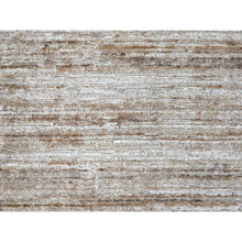 Load image into Gallery viewer, 8&#39;x10&#39; Shades Of Brown, Hand Loomed, Wool And Plant Based Silk, Textured Pile, Borderless, Modern Design, Oriental Rug FWR61614