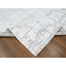 Load image into Gallery viewer, 8&#39;x10&#39; Bone White, Hand Loomed, Wool and Plant Based Silk, Textured Pile, Modern Design, Oriental Rug FWR61620