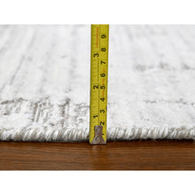 Load image into Gallery viewer, 8&#39;x10&#39; Bone White, Hand Loomed, Wool and Plant Based Silk, Textured Pile, Modern Design, Oriental Rug FWR61620