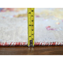 Load image into Gallery viewer, 9&#39;1&quot;x12&#39; Imperial Red, Colorful Abstract Design, Wool And Plant Based Silk, Hand Knotted, Nepali Weave, Modern, Oriental Rug FWR61626