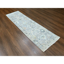 Load image into Gallery viewer, 2&#39;5&quot;x8&#39;5&quot; Medium Gray, Supple Collection, Tone On Tone, Hand Knotted, Soft Vibrant Wool Pile, Plush And Lush, Oushak Design, Runner, Oriental Rug FWR61650