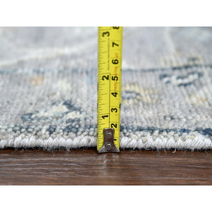 2'5"x8'5" Medium Gray, Supple Collection, Tone On Tone, Hand Knotted, Soft Vibrant Wool Pile, Plush And Lush, Oushak Design, Runner, Oriental Rug FWR61650
