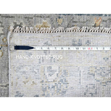 Load image into Gallery viewer, 2&#39;5&quot;x13&#39;10&quot; Pastel Gray, Supple Collection, Oushak Design, Hand Knotted, Lush and Plush, Pure Wool, Soft Pile, Tone On Tone, Natural Dyes, Runner, Oriental Rug FWR61656