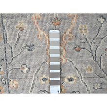 Load image into Gallery viewer, 2&#39;3&quot;x11&#39;2&quot; Cloud Gray, Supple Collection, Oushak All Over Design, Soft Velvety Wool, Hand Knotted, Vegetable Dyes, Narrow Runner, Oriental Rug FWR61662