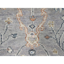 Load image into Gallery viewer, 2&#39;3&quot;x11&#39;2&quot; Cloud Gray, Supple Collection, Oushak All Over Design, Soft Velvety Wool, Hand Knotted, Vegetable Dyes, Narrow Runner, Oriental Rug FWR61662
