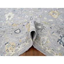 Load image into Gallery viewer, 11&#39;6&quot;x15&#39; Medium Gray, Oushak Design, Supple Collection, Organic Wool, Hand Knotted, Soft And Plush Pile, Oversized, Oriental Rug FWR61668