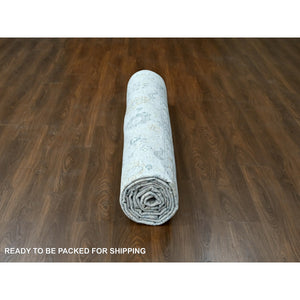 11'6"x15' Medium Gray, Oushak Design, Supple Collection, Organic Wool, Hand Knotted, Soft And Plush Pile, Oversized, Oriental Rug FWR61668