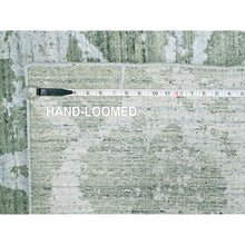 Load image into Gallery viewer, 5&#39;5&quot;x7&#39;5&quot; Pistachio Green, Hand Loomed, Wool And Plant Based Silk, Textured Pile, Modern Design, Oriental Rug FWR61698