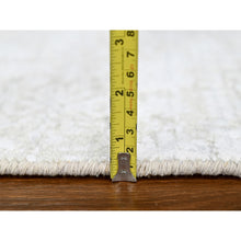 Load image into Gallery viewer, 4&#39;1&quot;x5&#39;10&quot; Oyster Gray, Textured Pile, Modern Design, Hand Loomed, Wool and Plant Based Silk, Oriental Rug FWR61704