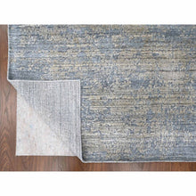 Load image into Gallery viewer, 8&#39;x10&#39; Marengo Gray, Modern Design, Hand Loomed, Wool and Plant Based Silk, Textured Pile, Oriental Rug FWR61716