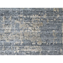 Load image into Gallery viewer, 8&#39;x10&#39; Marengo Gray, Modern Design, Hand Loomed, Wool and Plant Based Silk, Textured Pile, Oriental Rug FWR61716