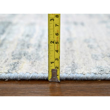 Load image into Gallery viewer, 9&#39;4&quot;x13&#39;6&quot; Storm Gray, Modern Design, Hand Loomed, Wool and Plant Based Silk, Textured Pile, Oriental Rug FWR61740