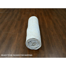 Load image into Gallery viewer, 9&#39;10&quot;x13&#39;10&quot; Macaroon Yellow, Hand Loomed, Wool and Plant Based Silk, Textured Pile, Modern Design, Oriental Rug FWR61746