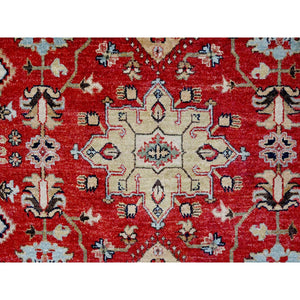 12'x15' Ajax Red, Karajeh Design with Tribal Medallions, Hand Knotted, 100% Wool, XL, Oversized, Oriental Rug FWR61794