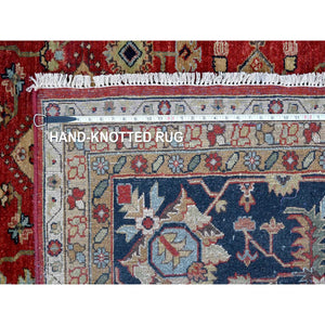 12'x15' Ajax Red, Karajeh Design with Tribal Medallions, Hand Knotted, 100% Wool, XL, Oversized, Oriental Rug FWR61794