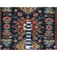 Load image into Gallery viewer, 2&#39;9&quot;x8&#39; Denim Blue, Karajeh Design with Tribal Medallions, Hand Knotted, 100% Wool, Runner, Oriental Rug FWR61812