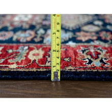 Load image into Gallery viewer, 2&#39;9&quot;x8&#39; Denim Blue, Karajeh Design with Tribal Medallions, Hand Knotted, 100% Wool, Runner, Oriental Rug FWR61812