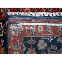 Load image into Gallery viewer, 2&#39;9&quot;x8&#39; Denim Blue, Karajeh Design with Tribal Medallions, Hand Knotted, 100% Wool, Runner, Oriental Rug FWR61812