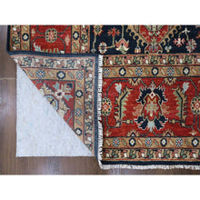 Load image into Gallery viewer, 10&#39;1&quot;x13&#39;10&quot; Yale Blue, Karajeh Design with Geometric Medallions, Hand Knotted, Soft Wool, Oriental Rug FWR61818